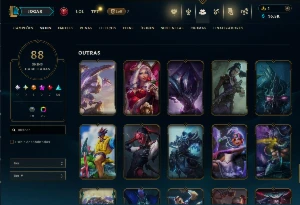 Conta valorant(UNRANKED 1 faca + skins) e lol(Platina 4 + 88
