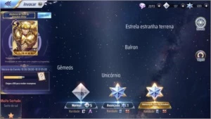 SAINT SEIYA AWAKENING - COM GEMAS AVANÇADAS E LIVROS SSA
