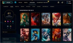 LVL 390 + 47 SKINS + PASSE DO MUNDIAL - League of Legends LOL
