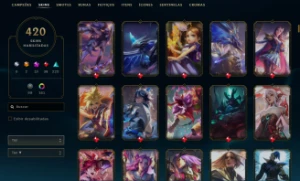 Conta De Lol Com 420 Skins + Valorant Com Skins De Armas - League of Legends