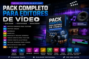 Pack Completo Para Editores De Vídeo - Arte Digital Artes Canva