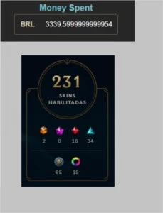 Conta League of Legends - PLAT S6/S7 - 231 Skins LOL