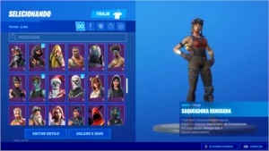 CONTA SEASON 1 - RENEGADE RAIDER, SKULL ROXO E GHOUL ROSA - Fortnite