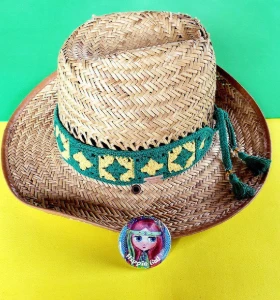 Faixa para Cabelo ou Chapéu em Crochê - Artesanato e Personalizados