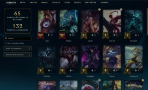 Conta de League of Legends, Platina 1, 34 campeões e 9 skins LOL
