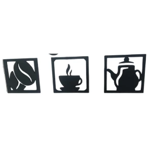 Kit Cantinho do Café, Placa, Quadro e Bandeja, MDF Premium - Artesanato e Personalizados