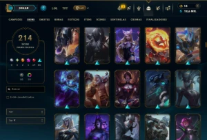 Unranked com TODOS os Champs e 214 Skins ( ADC / SUP / JG ) - League of Legends LOL