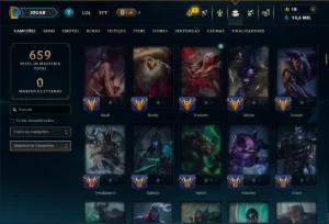 Unranked com TODOS os Champs e 214 Skins ( ADC / SUP / JG ) - League of Legends LOL