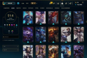 Unranked com TODOS os Champs e 214 Skins ( ADC / SUP / JG ) - League of Legends LOL