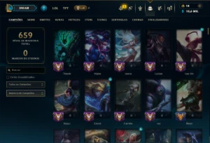 Unranked com TODOS os Champs e 214 Skins ( ADC / SUP / JG ) - League of Legends LOL