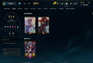 Unranked com TODOS os Champs e 214 Skins ( ADC / SUP / JG ) - League of Legends LOL