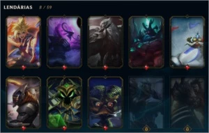Conta League of Legends Prata IV + Skins LOL