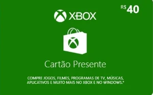 Gift Card Xbox: 40 Reais - Código Digital - Gift Cards