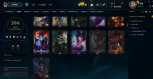 Conta League Of Legends Nv 1368 ( 394 Skins ) LOL