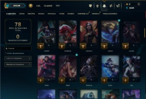 Prata 3 com 90 Champs e 45 Skins ( MID / JG / ADC ) - League of Legends LOL