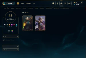Prata 3 com 90 Champs e 45 Skins ( MID / JG / ADC ) - League of Legends LOL