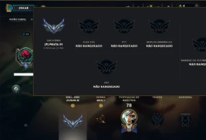 Prata 3 com 90 Champs e 45 Skins ( MID / JG / ADC ) - League of Legends LOL