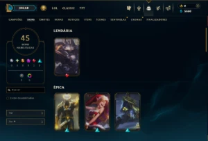 Prata 3 com 90 Champs e 45 Skins ( MID / JG / ADC ) - League of Legends LOL