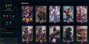 Conta desde 2013 com 500+ skins - League of Legends LOL