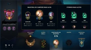 Conta desde 2013 com 500+ skins - League of Legends LOL