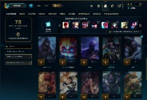 Unranked com 30 Champs e 6 Skins - League of Legends LOL