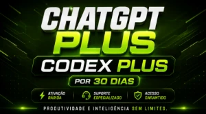 CHATGPT CODEX PLUS / CHAT GPT PLUS COM NUMERO VERIFICADO - Inteligência Artificial