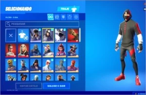 FORTNITE, Conta com picareta minty e Ikonik+ 81 skins