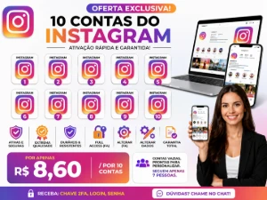Contas do Instagram 10/Unidade - Redes Sociais