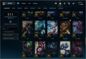 Conta prata 2 com 17 skins e 68 champs - League of Legends LOL