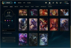 Conta prata 2 com 17 skins e 68 champs - League of Legends LOL