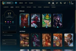 Conta prata 2 com 17 skins e 68 champs - League of Legends LOL
