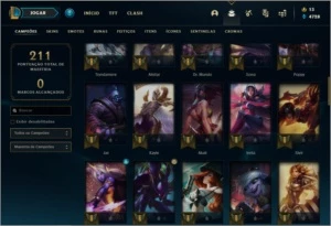 Conta prata 2 com 17 skins e 68 champs - League of Legends LOL