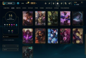 Platina 1 com 95 Champs e 16 Skins - League of Legends LOL