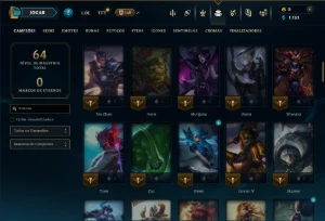 Platina 1 com 95 Champs e 16 Skins - League of Legends LOL