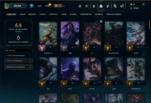 Platina 1 com 95 Champs e 16 Skins - League of Legends LOL