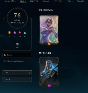 Conta riot LOL E VALORANT com muitas skins