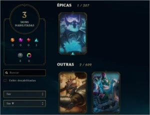 CONTA LVL 42 25 campeões 3 skins OURO IV - League of Legends LOL