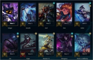 CONTA LVL 42 25 campeões 3 skins OURO IV - League of Legends LOL