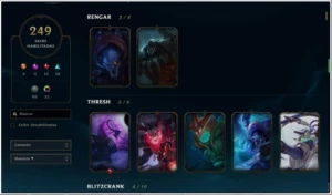 ÓTIMA CONTA PLATINA 251 SKINS - League of Legends LOL