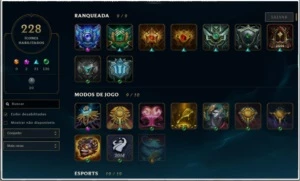 ÓTIMA CONTA PLATINA 251 SKINS - League of Legends LOL