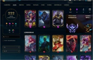mmr d1 - 222 skins - 9 gemas - 79 legado - League of Legends LOL