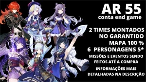 Conta Genshin Impact - end game - 6 personagens 5 estrelas.