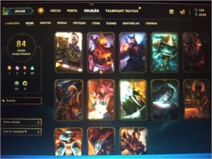 Conta LoL platina com 84 skins e passe da temporada ativo - League of Legends