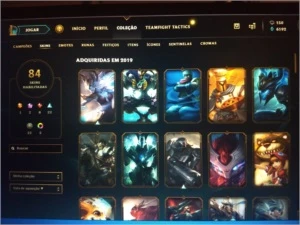 Conta LoL platina com 84 skins e passe da temporada ativo - League of Legends