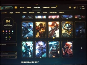 Conta LoL platina com 84 skins e passe da temporada ativo - League of Legends