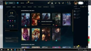Vendo conta lol bronze 3 com 19 skins, email n verificado - League of Legends