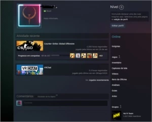 Steam Prime patente prata Elite - Counter Strike CS