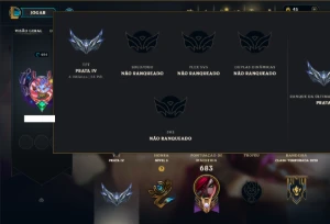Unranked com TODOS os Champs e 169 Skins ( Nivel 424 ) - League of Legends LOL