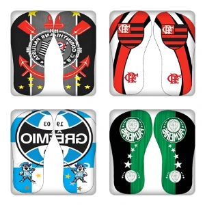 Vetores Chinelo Times Futebol Sublimação Pronta P/ Imprimir - Serviços Digitais