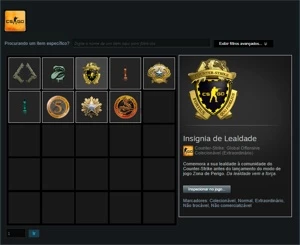 CONTA STEAM CSGO PRIME COM 5 MEDALHAS RARAS - Counter Strike
